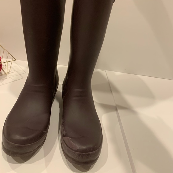 Maroon Hunter Boots Unisex boy size 4 girl 5 - Picture 3 of 7